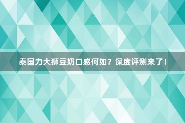 泰国力大狮豆奶口感何如？深度评测来了！